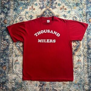 Vintage 80s Thousand Milers Biker T-shirt Size XL